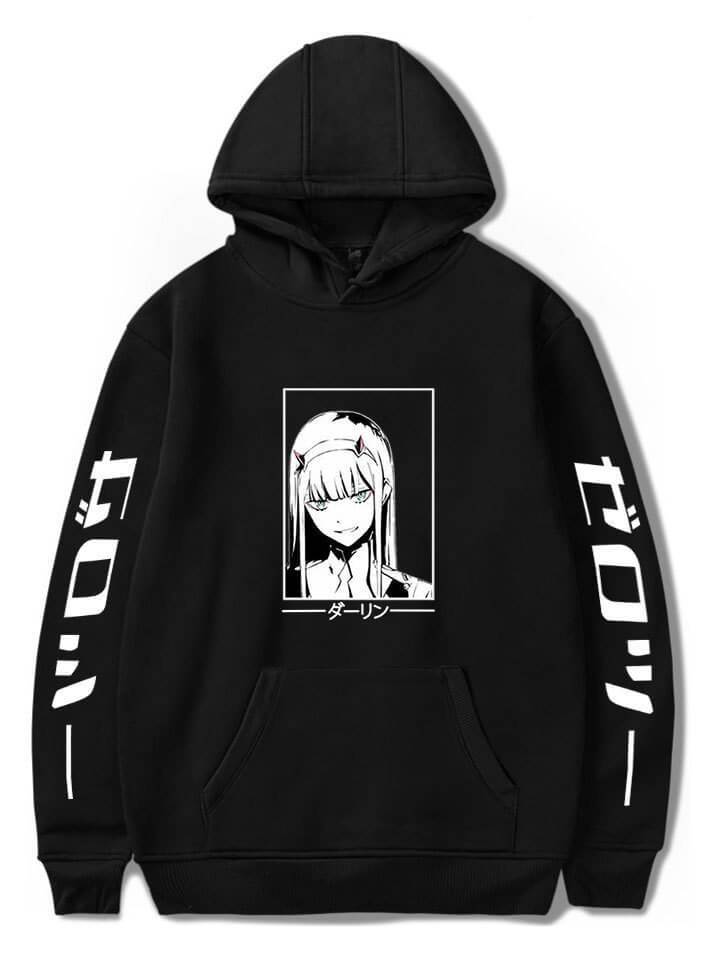 Anime Hoodies Darling in the Franxx Zero Two 002 Manga Streetwear Waifu Kawaii Women's
