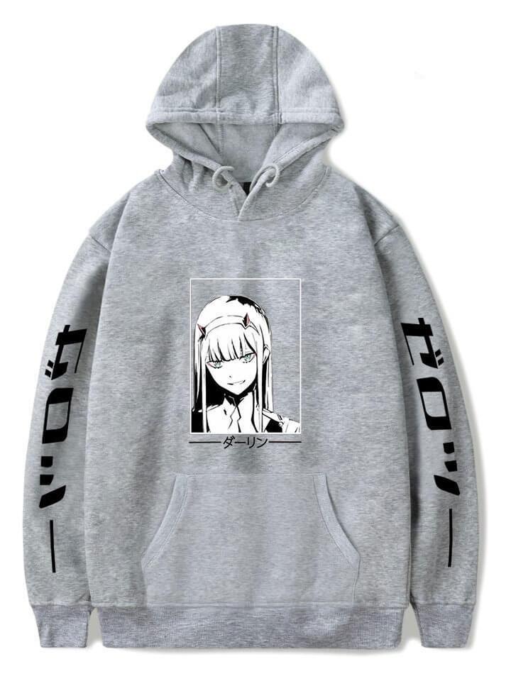 Anime Hoodies Darling in the Franxx Zero Two 002 Manga Streetwear Waifu Kawaii Women's
