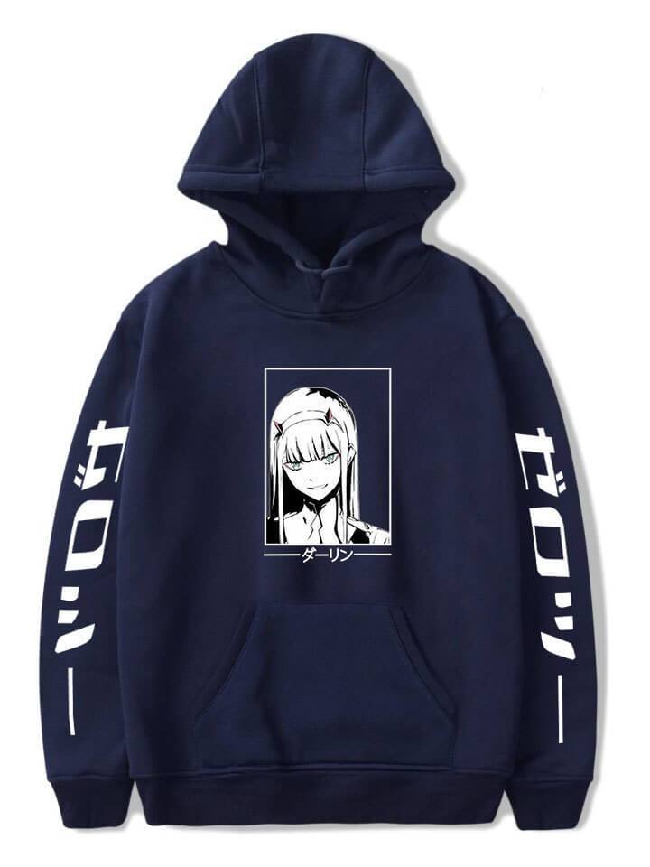 Anime Hoodies Darling in the Franxx Zero Two 002 Manga Streetwear Waifu Kawaii Women's