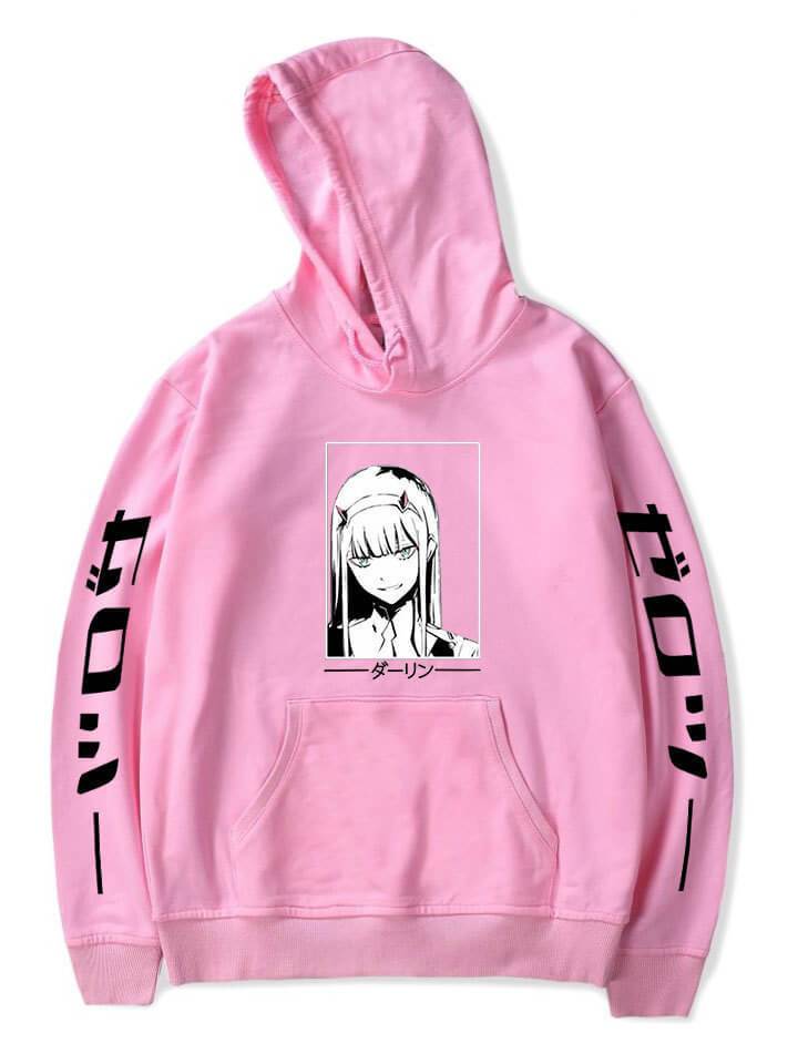 Anime Hoodies Darling in the Franxx Zero Two 002 Manga Streetwear Waifu Kawaii Women's