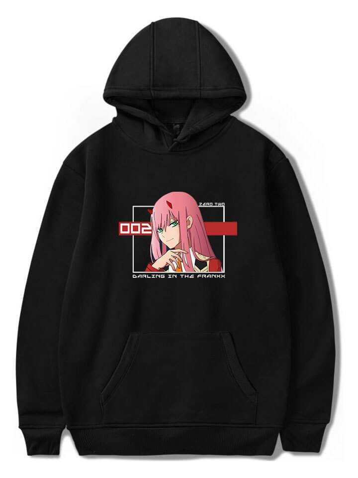 Anime Hoodies Zero Two 002 Darling in the Franxx Manga Waifu Kawaii Women's Streetwear