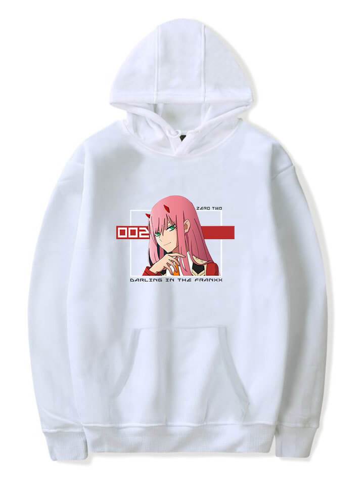 Anime Hoodies Zero Two 002 Darling in the Franxx Manga Waifu Kawaii Women's Streetwear