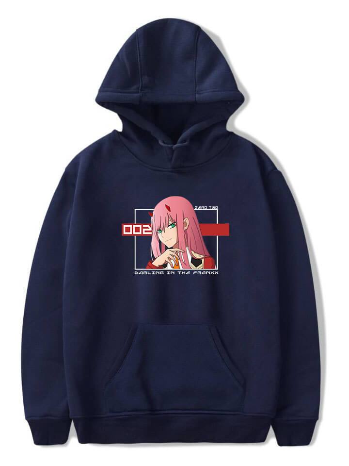 Anime Hoodies Zero Two 002 Darling in the Franxx Manga Waifu Kawaii Women's Streetwear