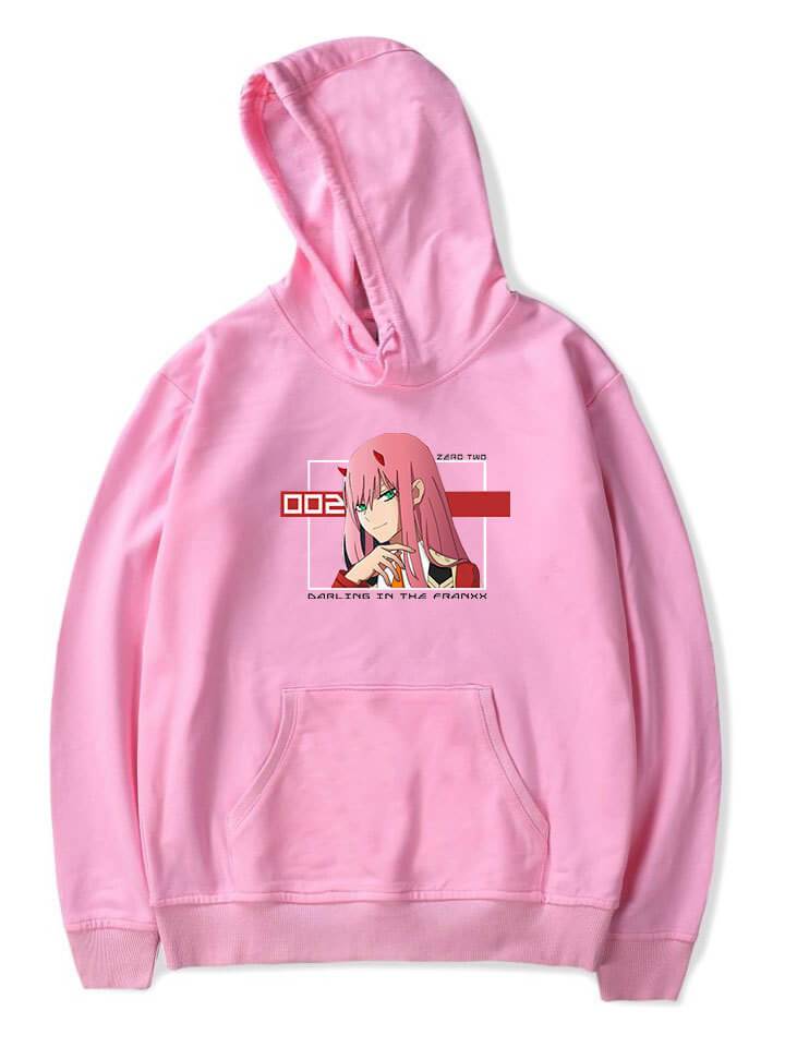 Anime Hoodies Zero Two 002 Darling in the Franxx Manga Waifu Kawaii Women's Streetwear