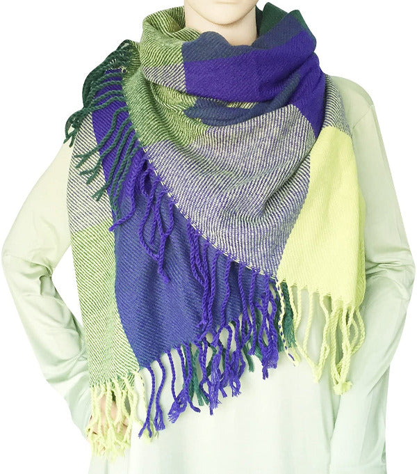 Womens Scarf Plaid Shawls Lattice Large Scarves Gifts
