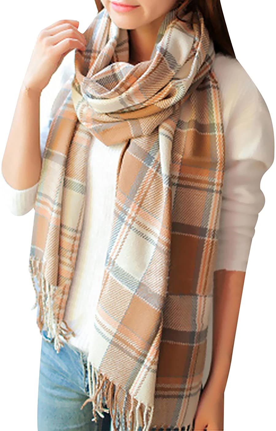 Womens Scarf Long Shawls Lattice Large Scarves