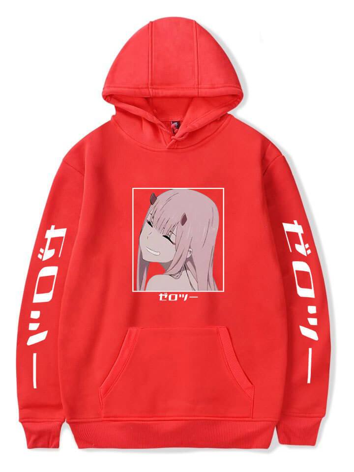 Anime Hoodies Darling in the Franxx Zero Two 002 Manga Streetwear Waifu Kawaii Women's