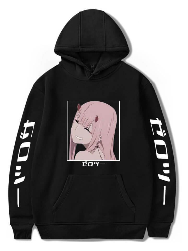 Anime Hoodies Darling in the Franxx Zero Two 002 Manga Streetwear Waifu Kawaii Women's