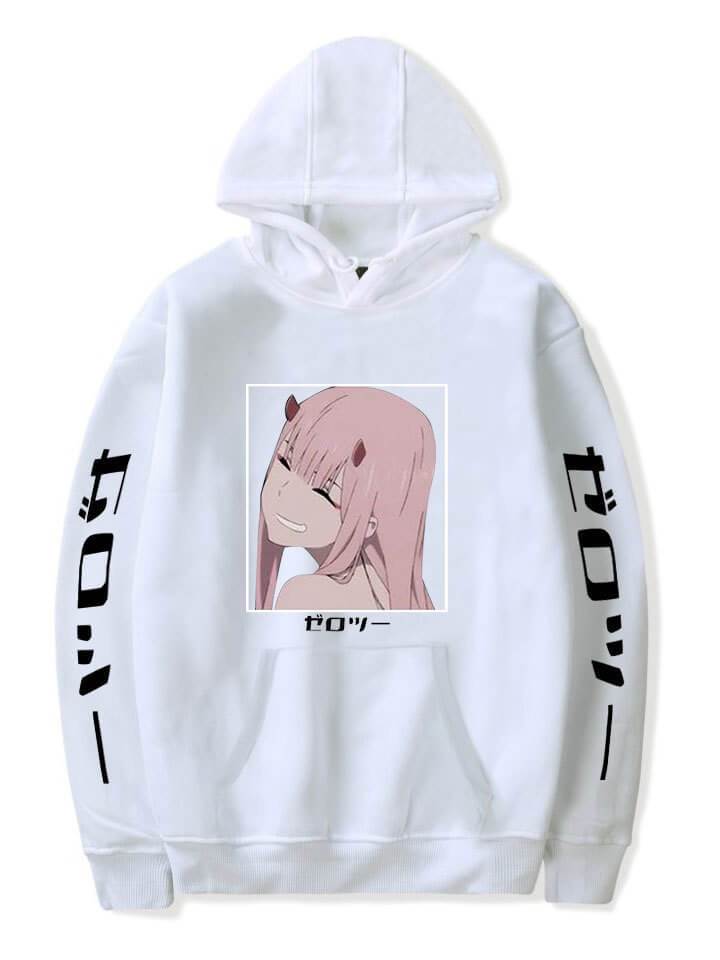 Anime Hoodies Darling in the Franxx Zero Two 002 Manga Streetwear Waifu Kawaii Women's