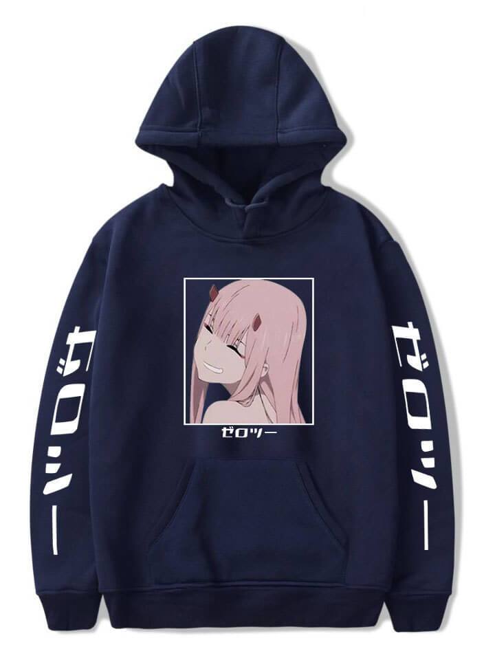 Anime Hoodies Darling in the Franxx Zero Two 002 Manga Streetwear Waifu Kawaii Women's