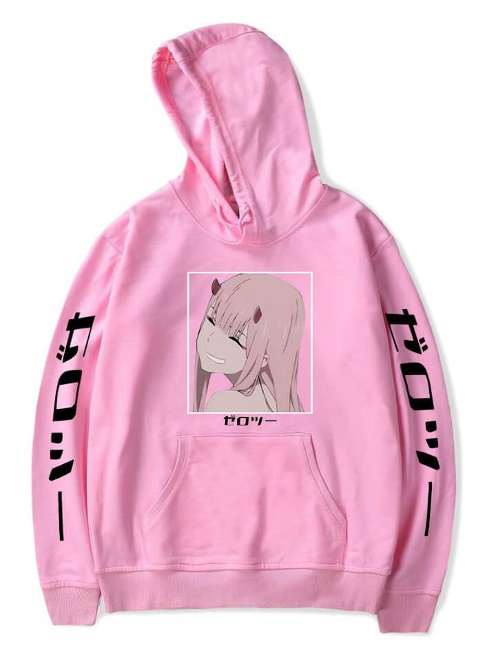 Anime Hoodies Darling in the Franxx Zero Two 002 Manga Streetwear Waifu Kawaii Women's