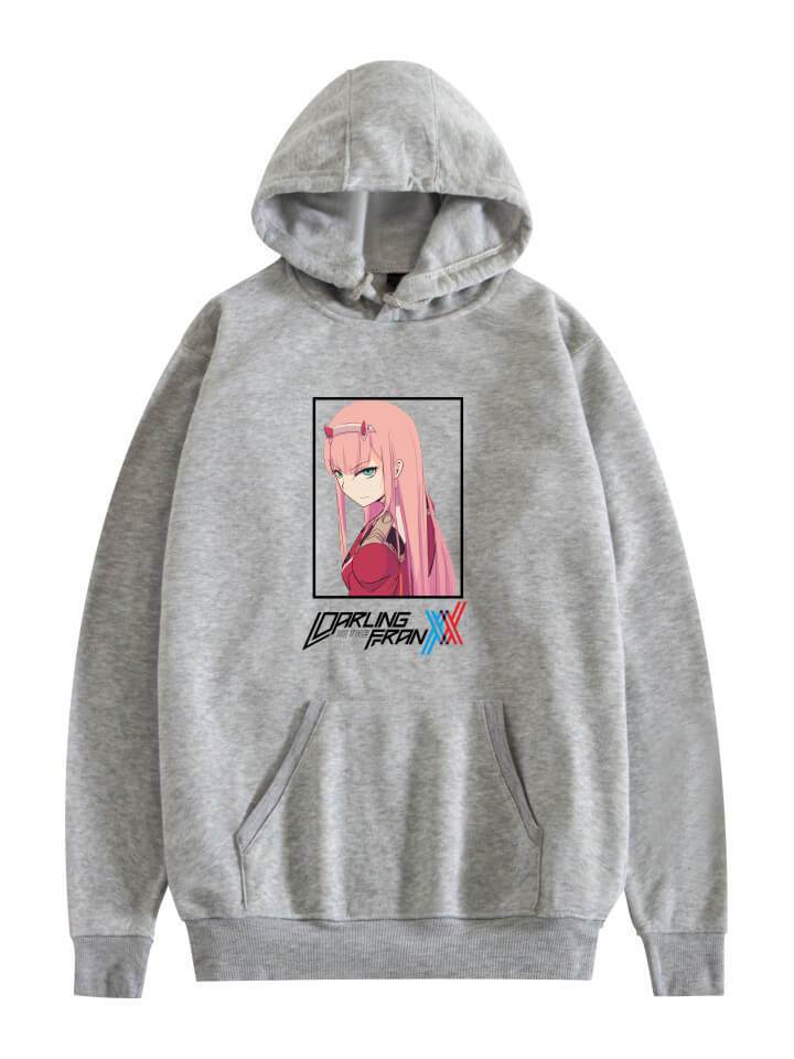 Anime Hoodies Zero Two 002 Darling in the Franxx Manga Waifu Kawaii Women's Streetwear