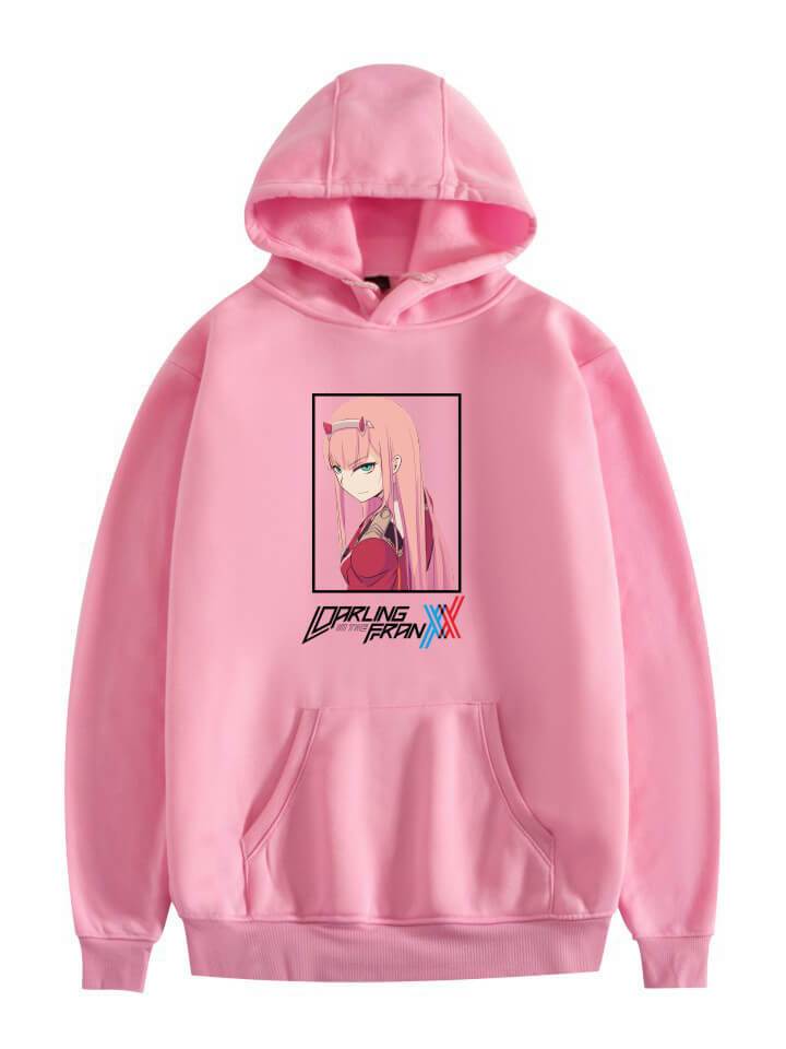 Anime Hoodies Zero Two 002 Darling in the Franxx Manga Waifu Kawaii Women's Streetwear