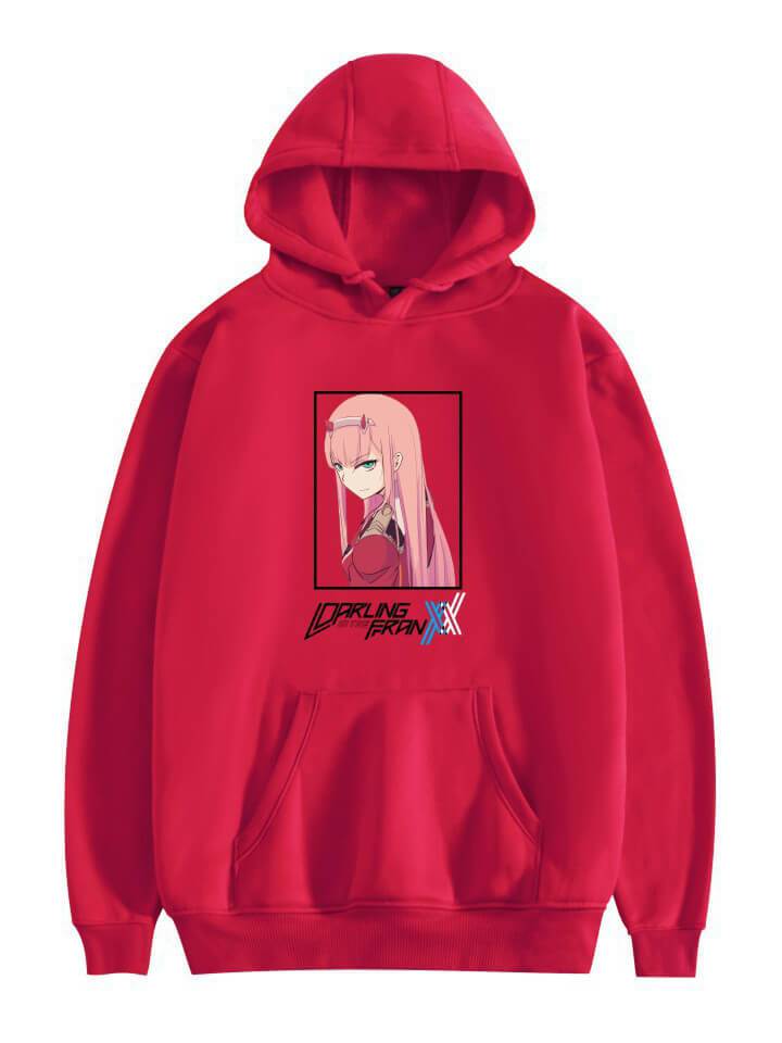 Anime Hoodies Zero Two 002 Darling in the Franxx Manga Waifu Kawaii Women's Streetwear