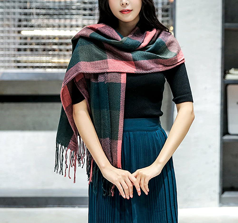 Womens Winter Warm Lattice Large Fashion Scarf