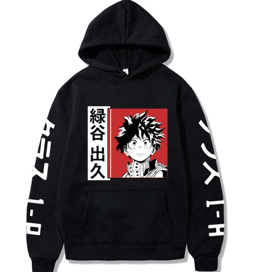 Manga Hoodies My Hero Academia Deku Black Hoodie