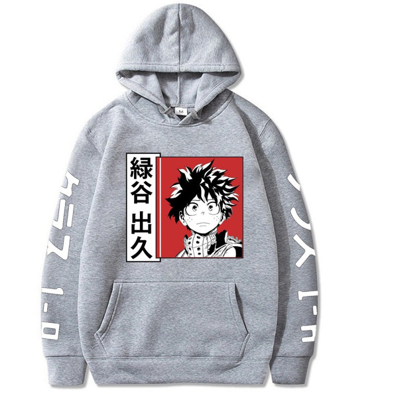 Manga Hoodies My Hero Academia Deku Grey Hoodie