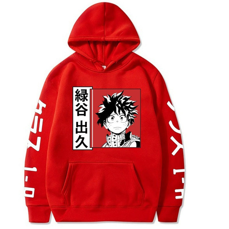 Manga Hoodies My Hero Academia Deku Red Hoodie