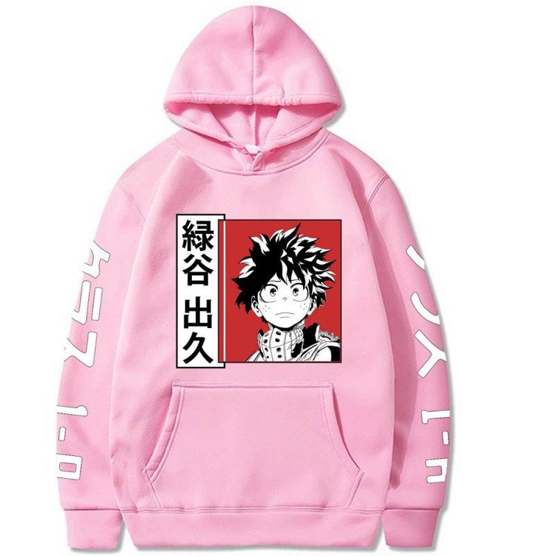 Manga Hoodies My Hero Academia Deku Pink Hoodie