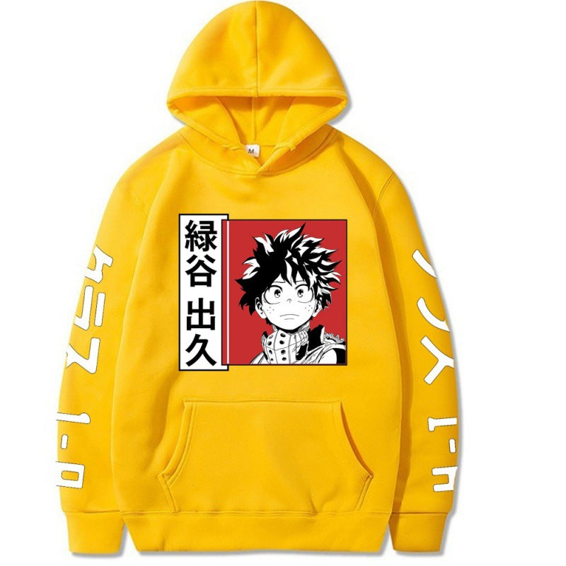 Manga Hoodies My Hero Academia Deku Yellow Hoodie