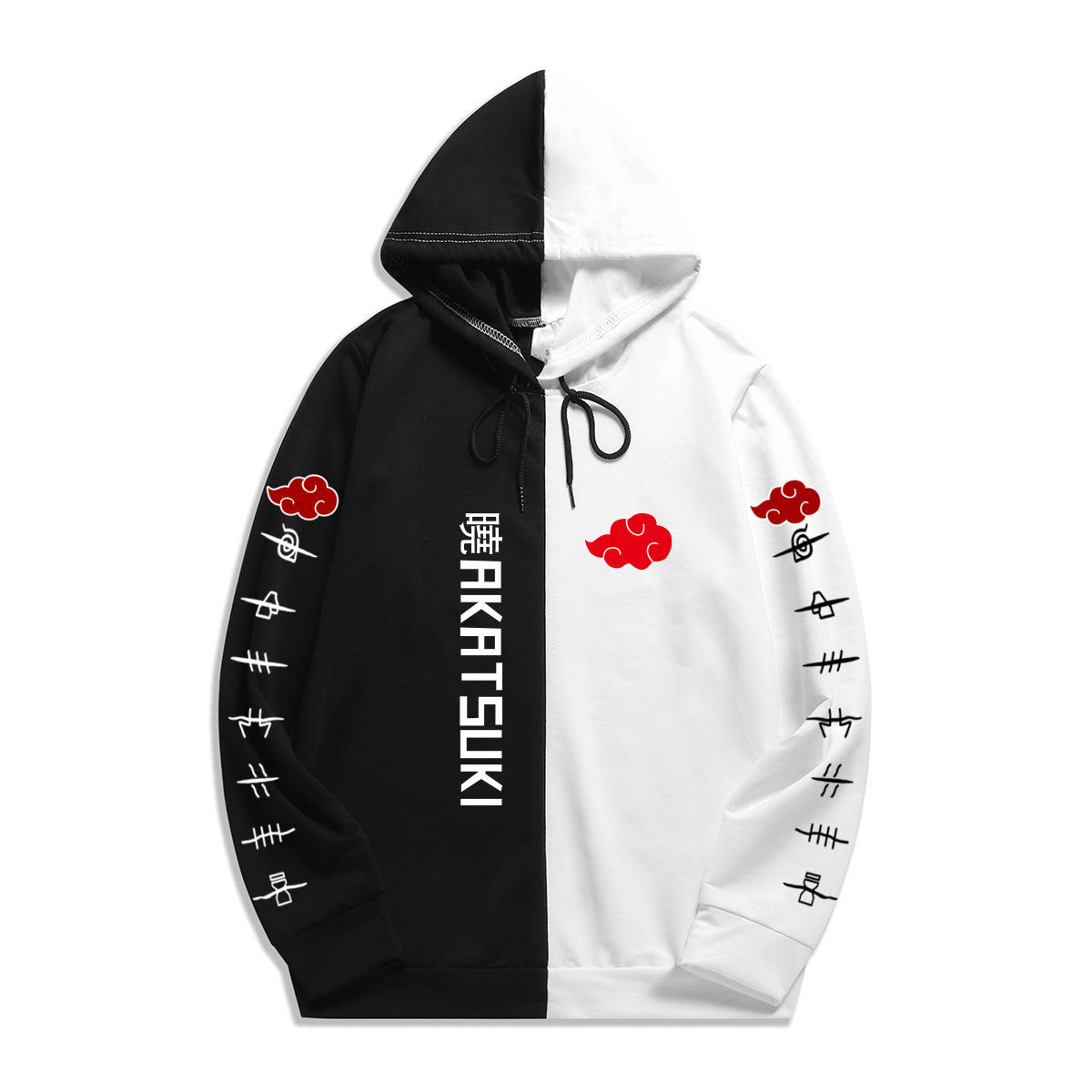 Anime Naruto Dawn Akatsuki Printed Hoodie Men's Pullover Casual Sweatshirt