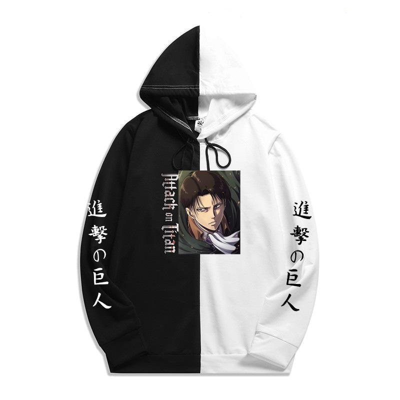 Anime Attack on Titan Levi Ackerman Men's/Women's Splicing Printed Hoodies
