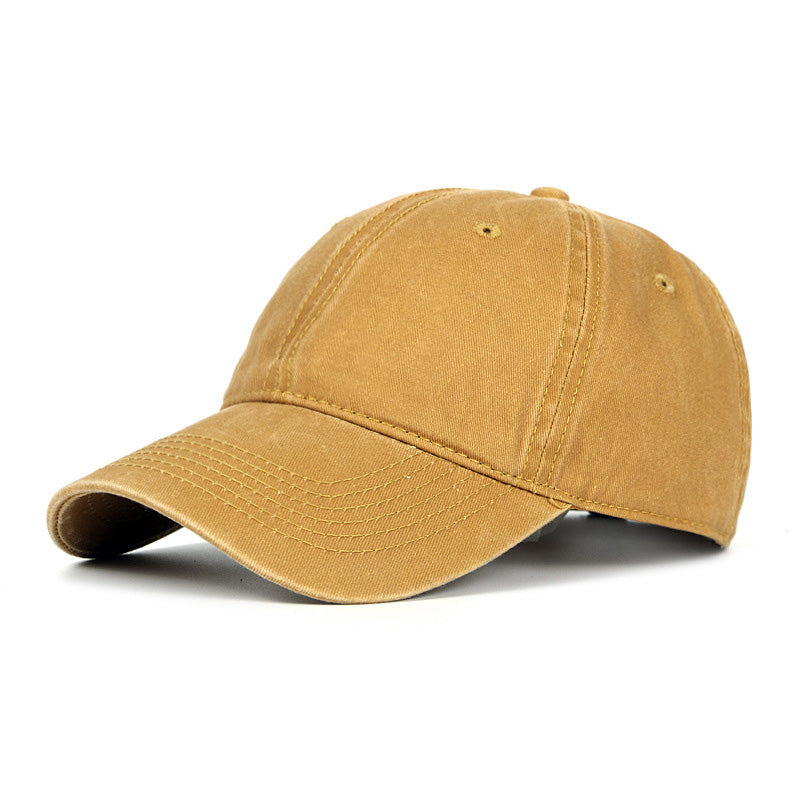 Fashion Washed Cotton Sun Hat Simple Light Board Baseball Cap - Loritta
