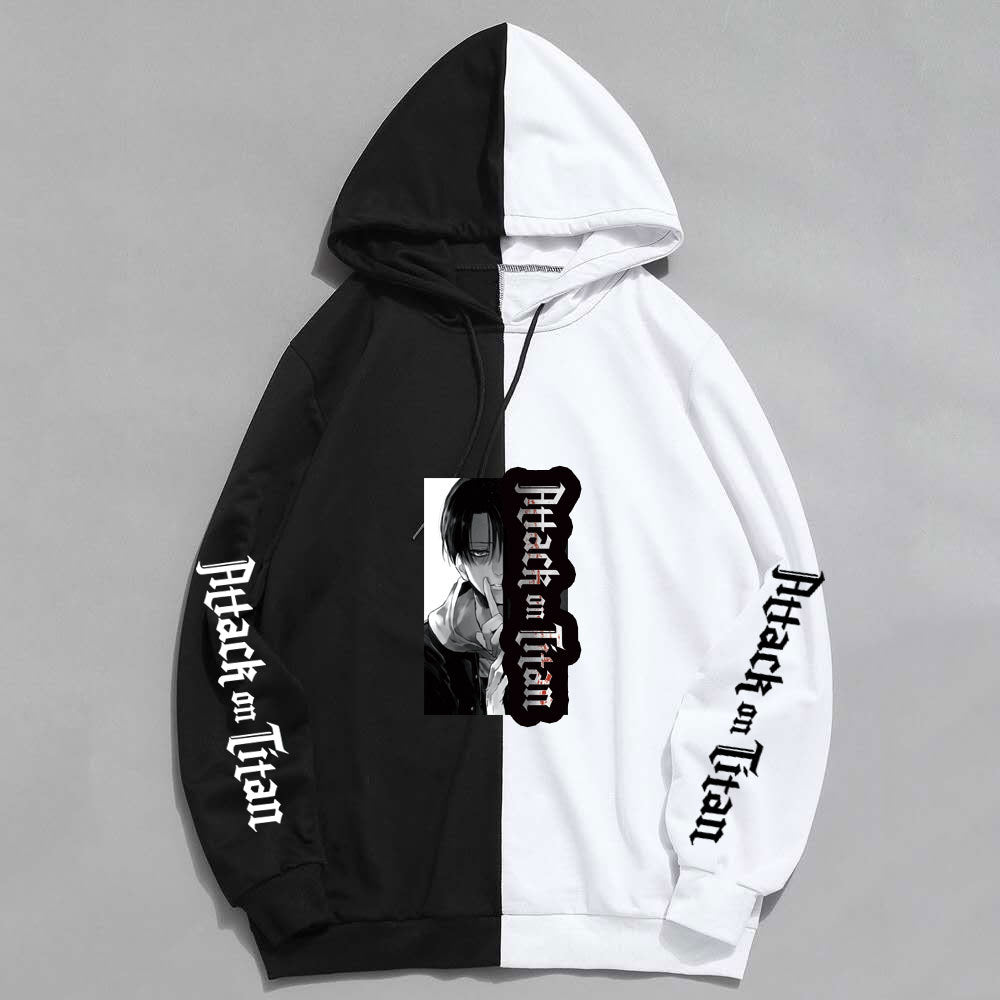 Anime Attack on Titan Levi Ackerman Men's/Women's Splicing Printed Hoodies