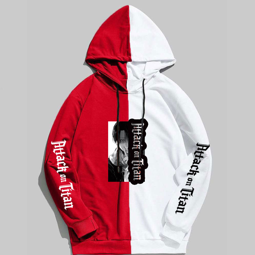 Anime Attack on Titan Levi Ackerman Men's/Women's Splicing Printed Hoodies