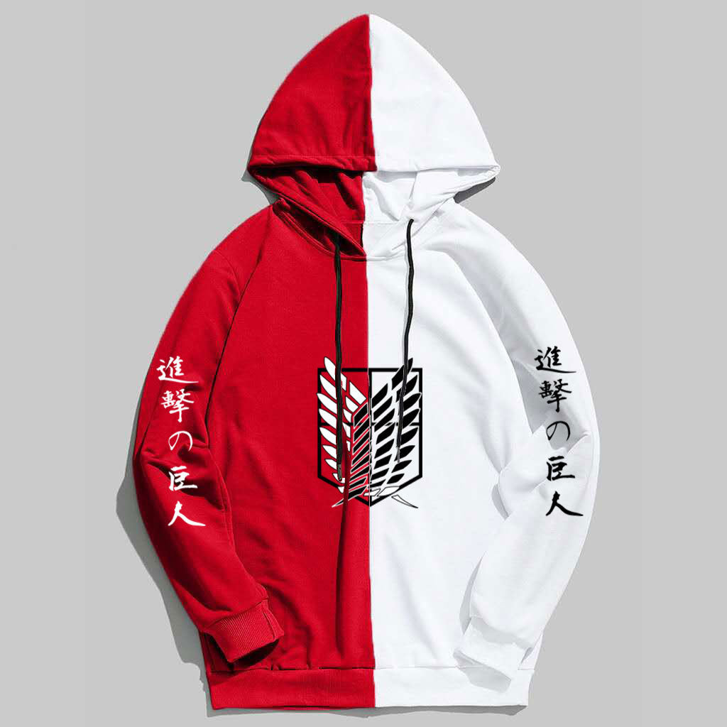 Anime Attack on Titan Levi Ackerman Men's/Women's Splicing Printed Hoodies