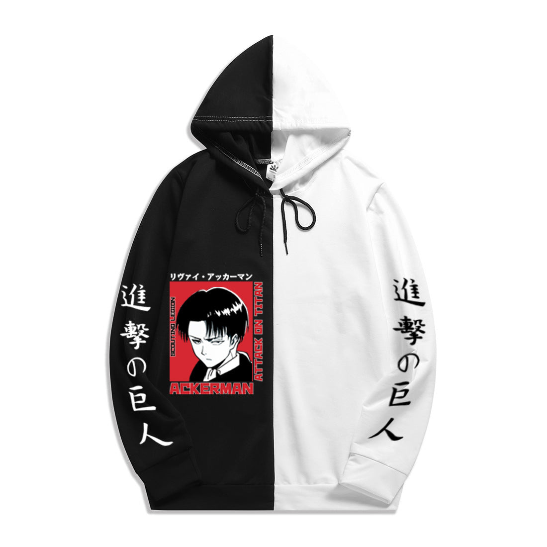 Anime Attack on Titan Levi Ackerman Men's/Women's Splicing Printed Hoodies