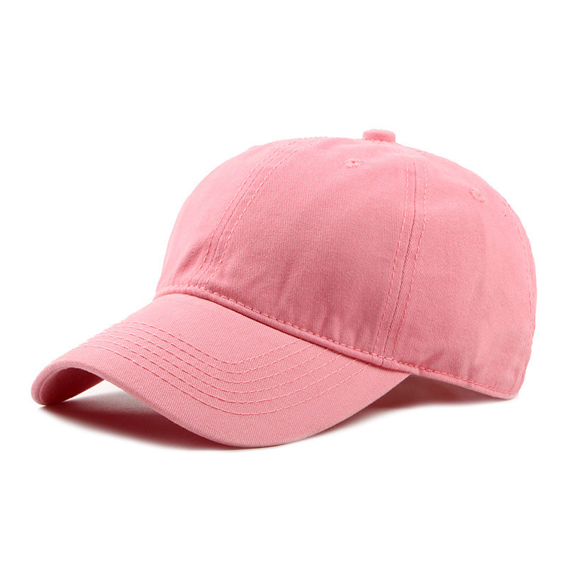 Fashion Washed Cotton Sun Hat Simple Light Board Baseball Cap - Loritta