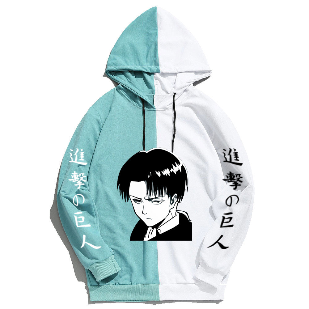 Anime Attack on Titan Levi Ackerman Men's/Women's Splicing Printed Hoodies