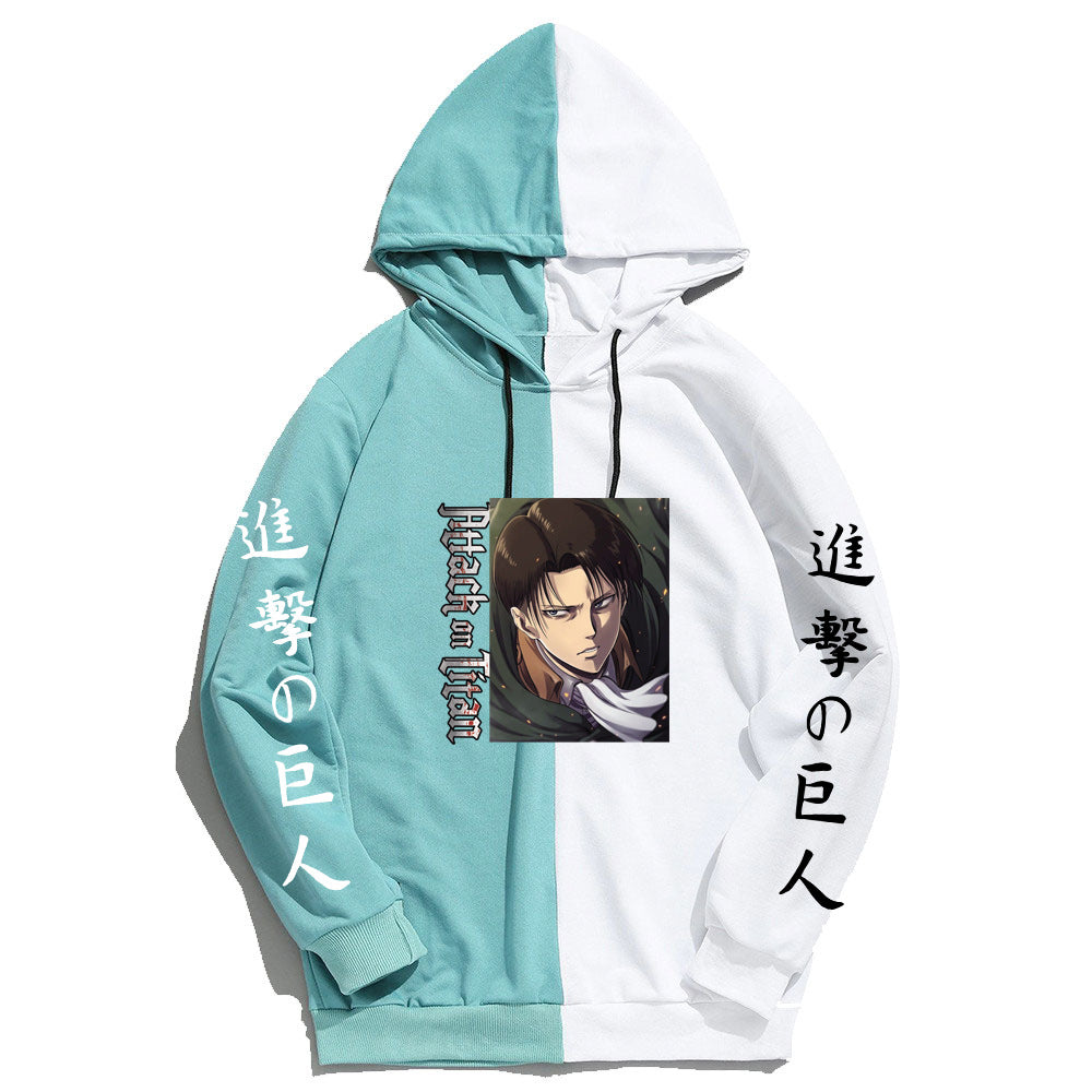 Anime Attack on Titan Levi Ackerman Men's/Women's Splicing Printed Hoodies