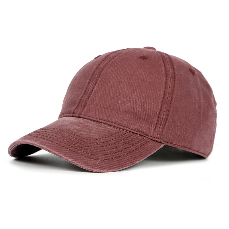 Fashion Washed Cotton Sun Hat Simple Light Board Baseball Cap - Loritta