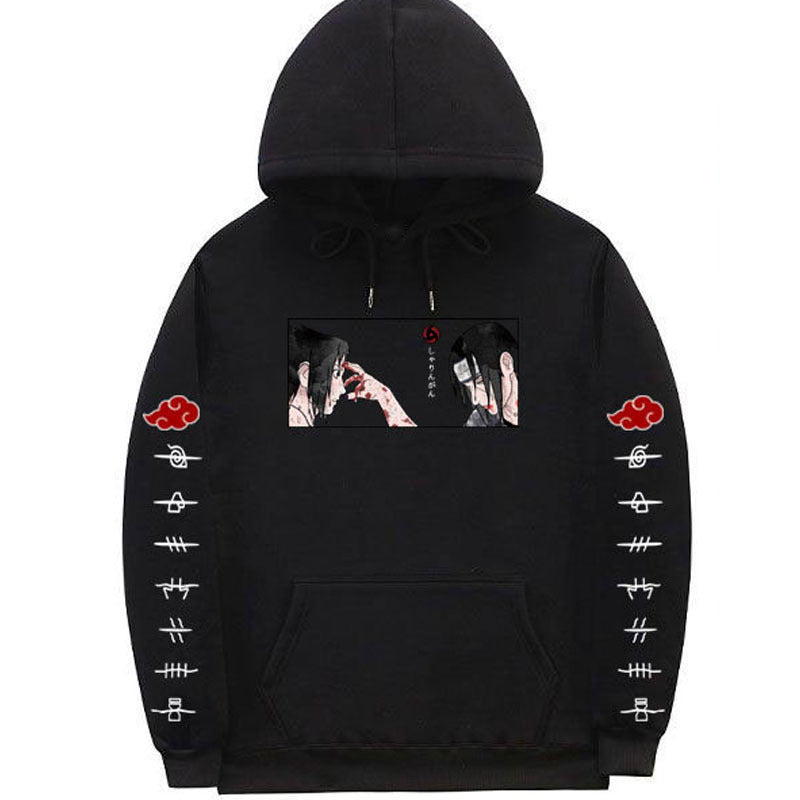 Japanese Anime Naruto Itachi Printed Hoodie Novel Sweatshirt Casual Hoodies