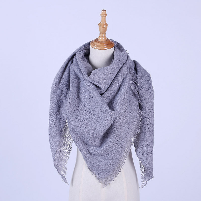 Monochrome circle yarn scarf high quality triangle scarf lady shawl - Loritta