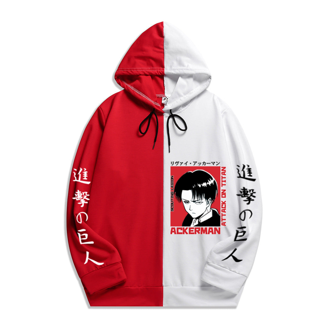 Anime Attack on Titan Levi Ackerman Men's/Women's Splicing Printed Hoodies