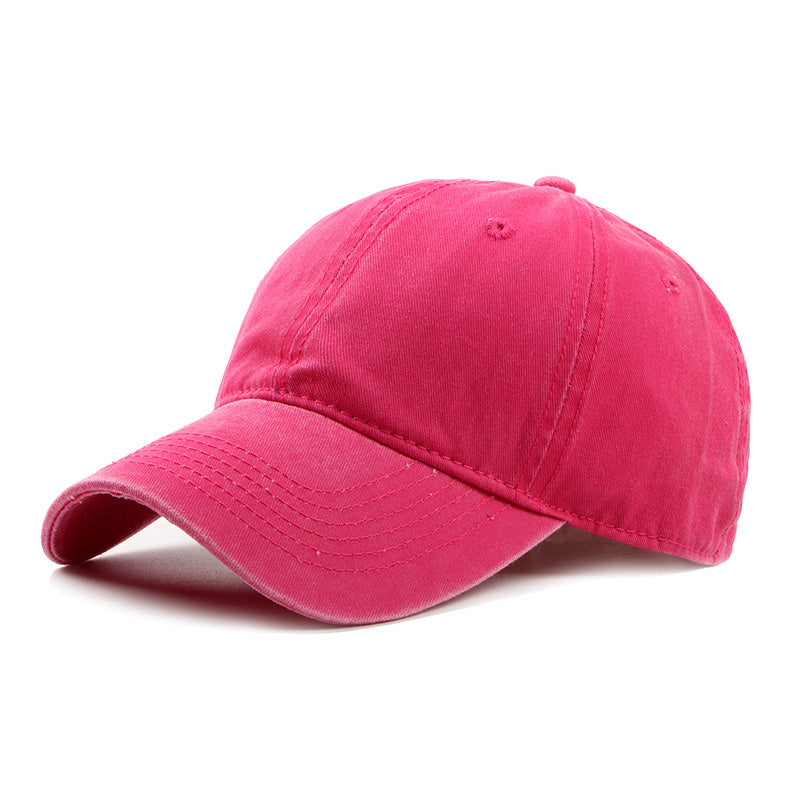 Fashion Washed Cotton Sun Hat Simple Light Board Baseball Cap - Loritta