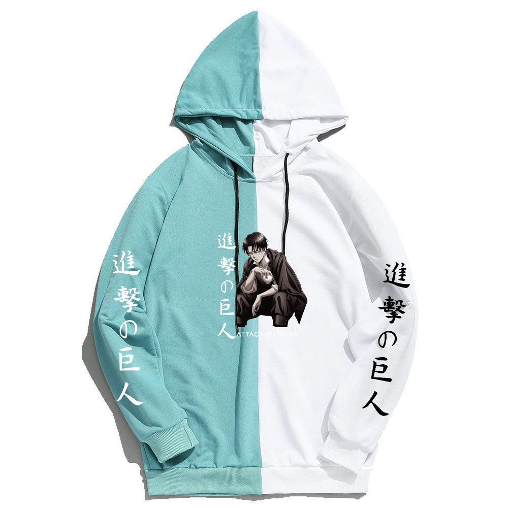 Anime Attack on Titan Levi Ackerman Men's/Women's Splicing Printed Hoodies