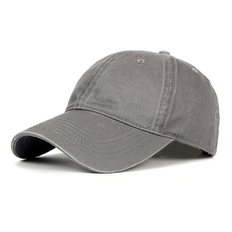 Fashion Washed Cotton Sun Hat Simple Light Board Baseball Cap - Loritta