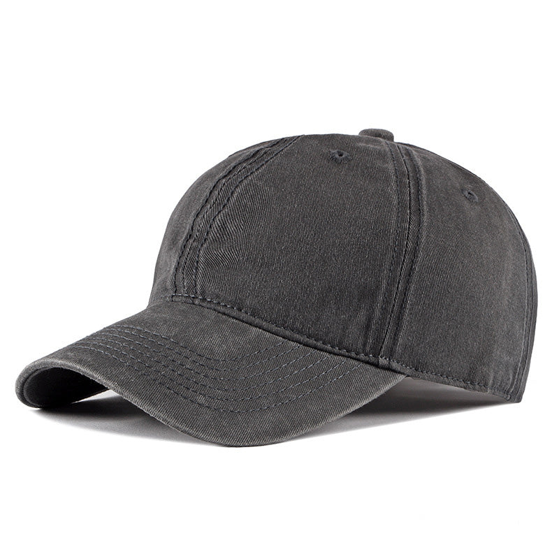 Fashion Washed Cotton Sun Hat Simple Light Board Baseball Cap - Loritta