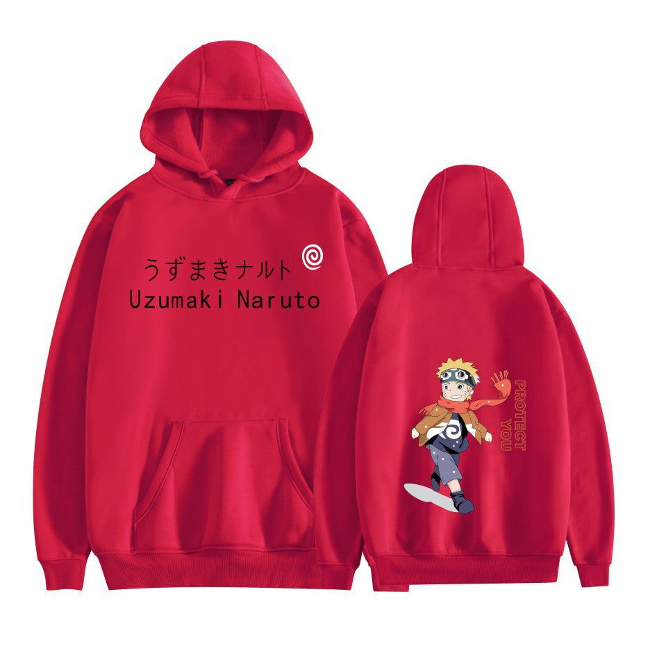 Anime Naruto Uzumaki Hinata Hyuga Printed Hoodies Pullovers Couple Sweatshirts Long Sleeved