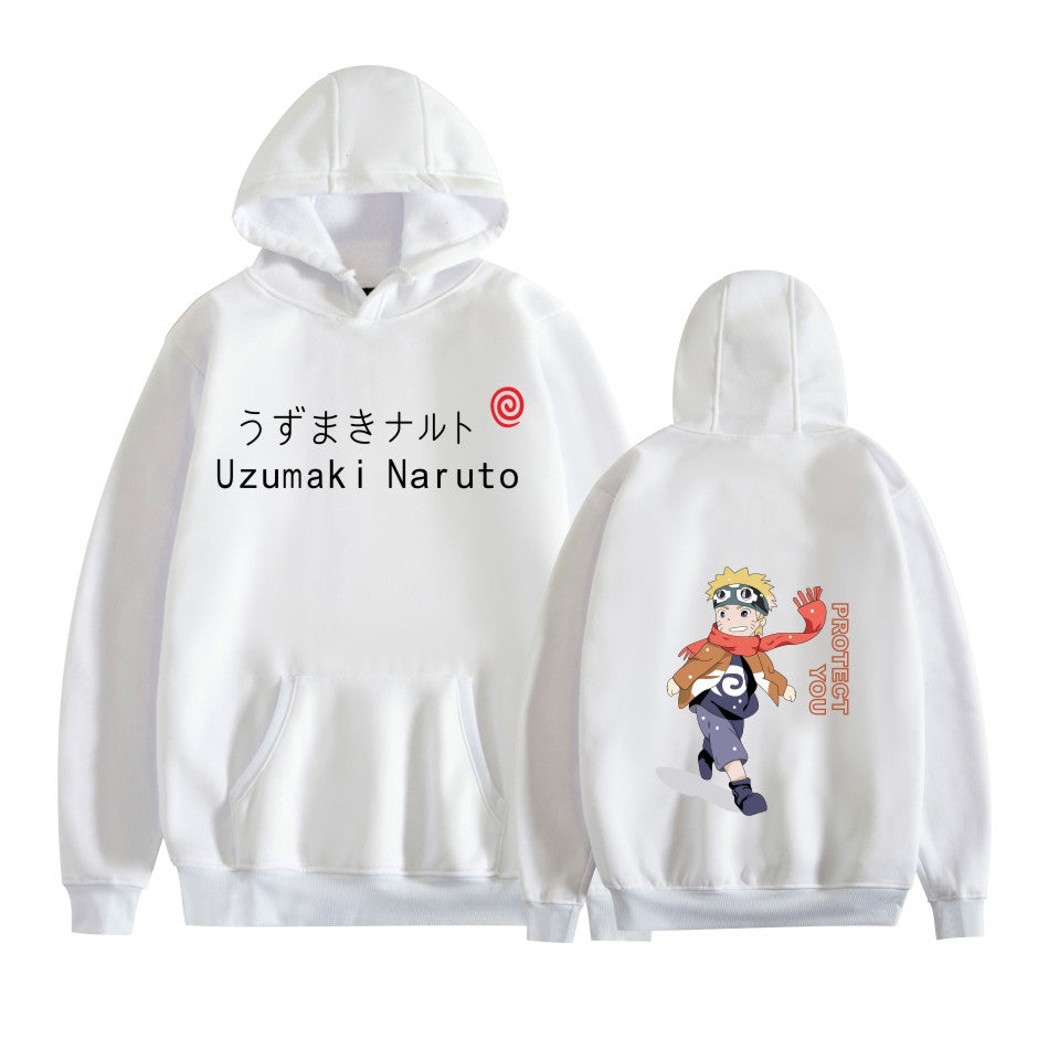 Anime Naruto Uzumaki Hinata Hyuga Printed Hoodies Pullovers Couple Sweatshirts Long Sleeved