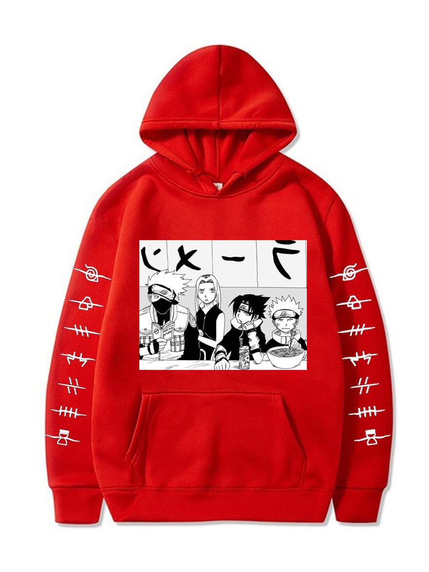 Anime Naruto Team Uzumaki Hoodies Manga Men's Pullover Women's Sweatshirt