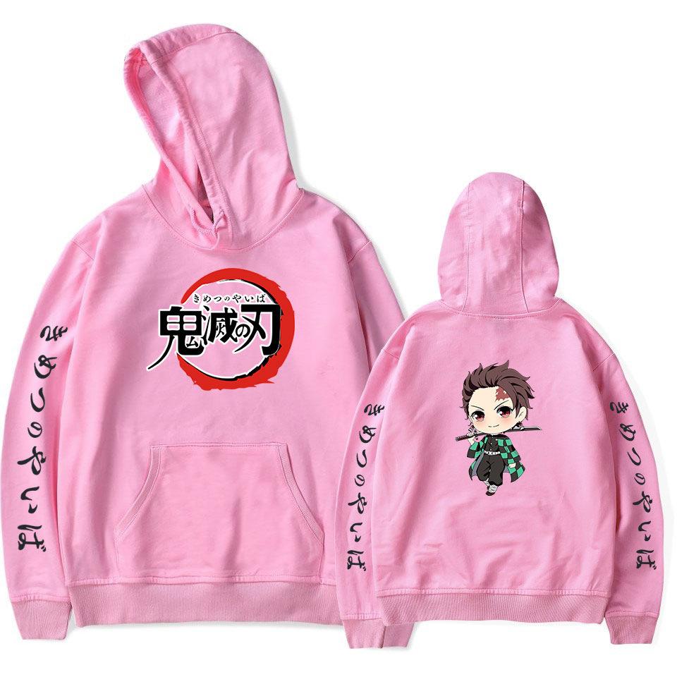 Anime Demon Slayer Tanjiro Kamado Printed Hoodie Streetwears Unisex Pullovers