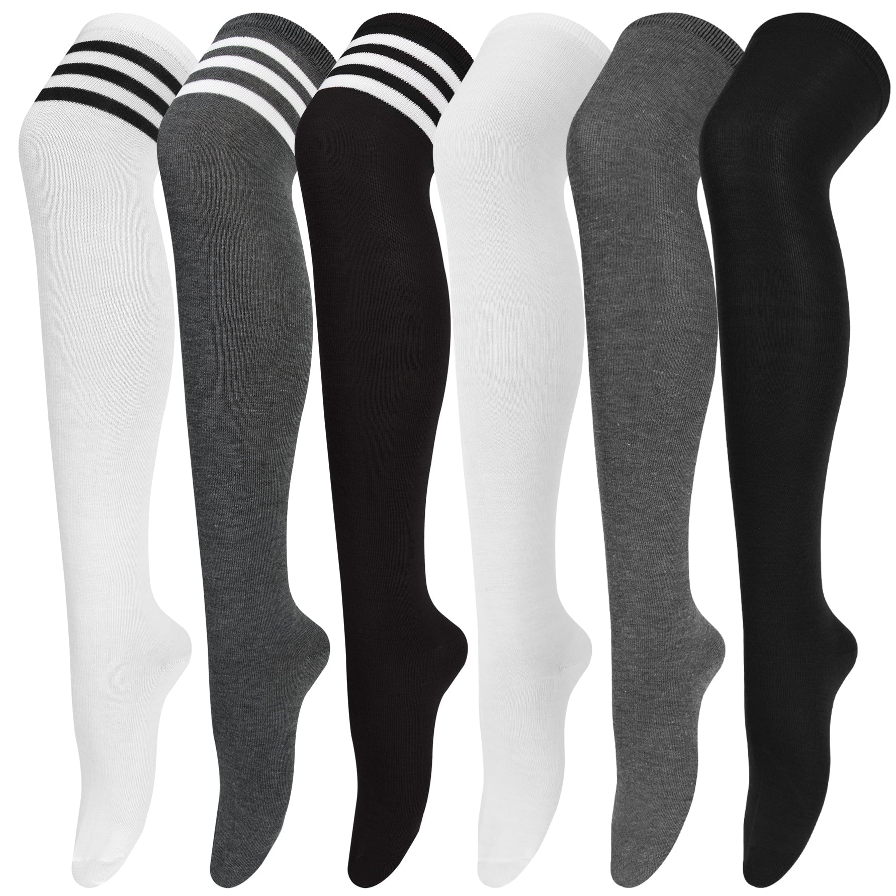 Loritta 6 Pairs Womens Thigh High Socks Over the Knee High Socks – loritta