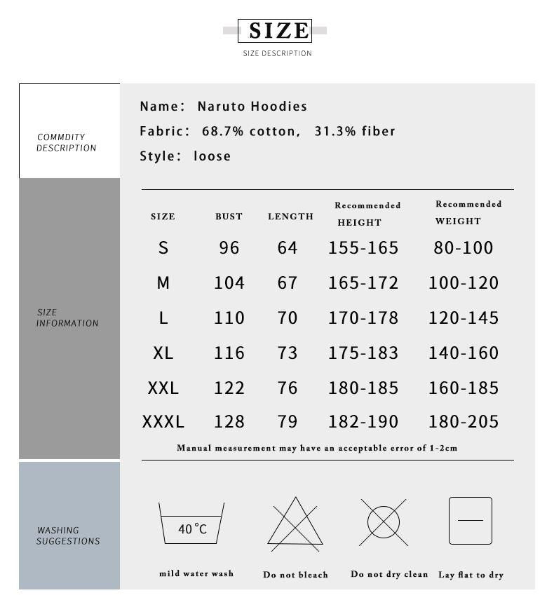 Naruto Uzumaki Hinata Hyuga Printed Hoodies Pullovers Sweatshirts Long Sleeved Couple Coats