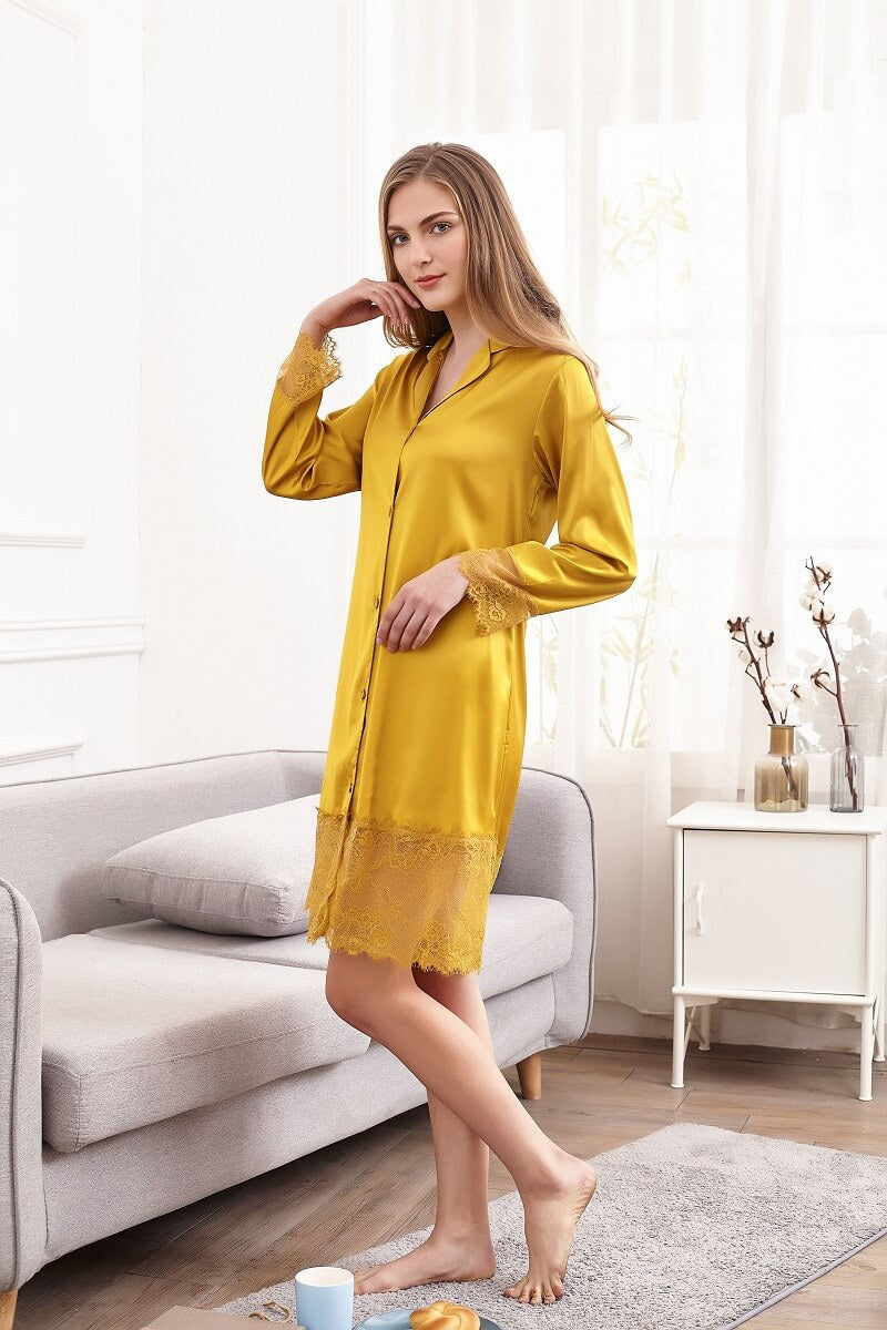 Women Robes Soft Silk Like Loungewear