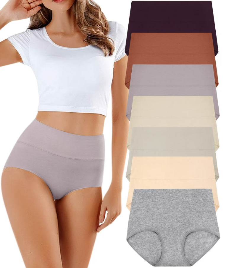 Loritta 7 Pcs Womens Cotton Underwear Sexy Stretch Panties Low High Hipster Ladies Soft